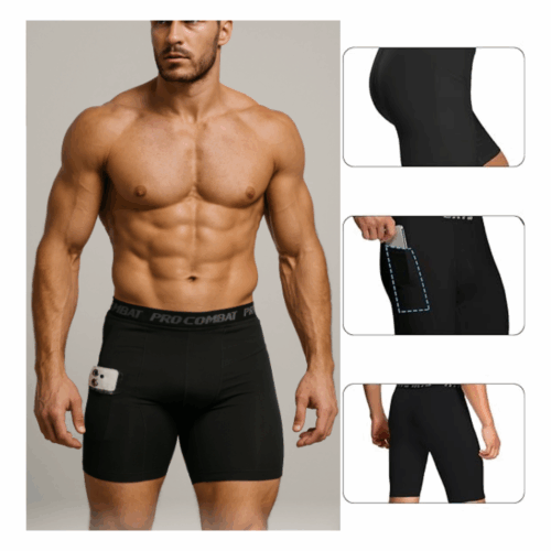 SHORT COMPRESIÓN HOMBRE C/BOLSILLOS - Imagen 7