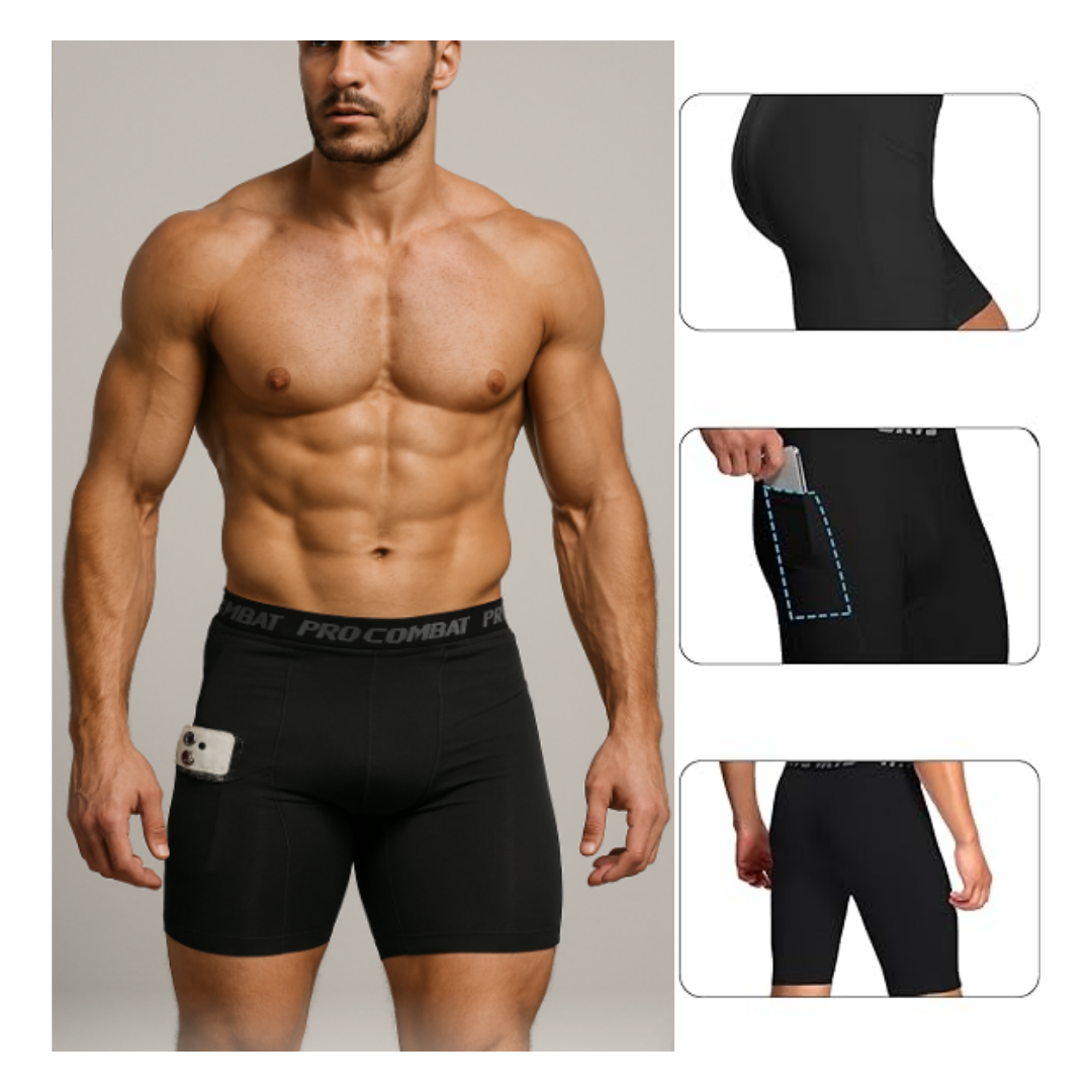 SHORT COMPRESIÓN HOMBRE C/BOLSILLOS - Imagen 7