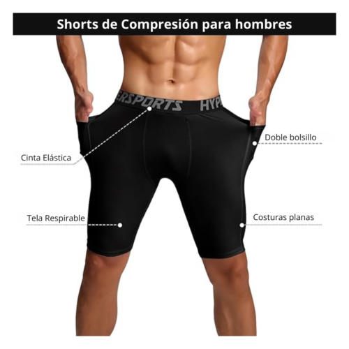 SHORT COMPRESIÓN HOMBRE C/BOLSILLOS - Imagen 7