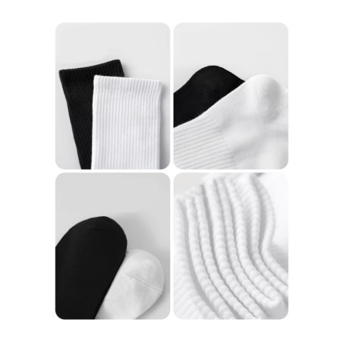 PACK 2 PARES CALCETAS DEPORTIVAS NEGRO/BLANCO - Imagen 7